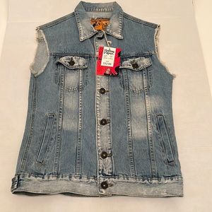Brand new blue Jean vest